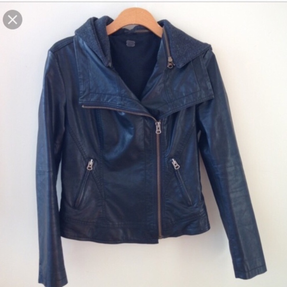 SALE !! Free People Vegan Leather Moto Jacket